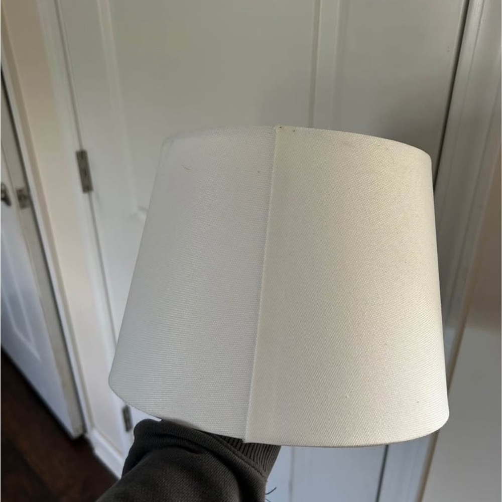 Cream Fabric Drum Lampshade - Neutral Accent
